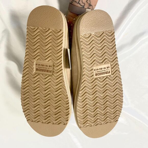 NWT Fireside by Dearfoams Greta Genuine Shearling Clog With Taping US 10 - Picture 7 of 8